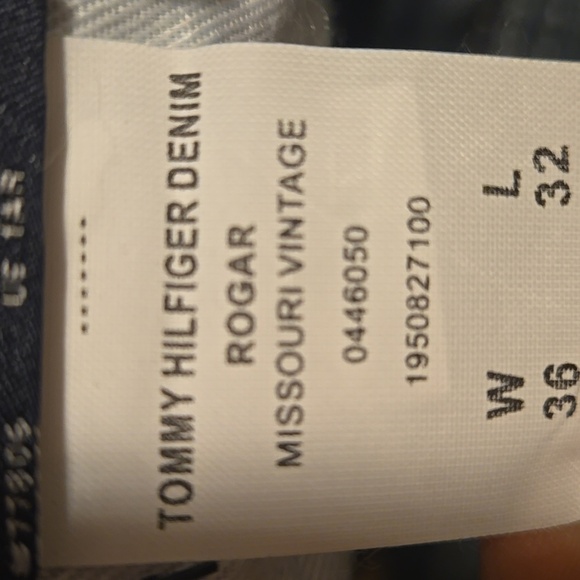 Tommy Hilfiger Men’s Rogar Regular Fit Jeans Dark Wash Size 36 x 32 NWT - Picture 12 of 12